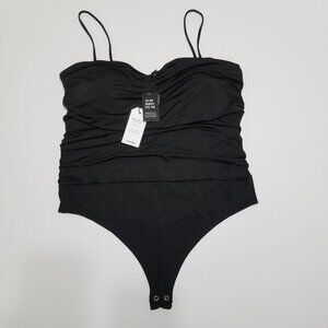 NWT Body Contour Collection Compression Smooth Sculpt Bodysuit Black Size XL